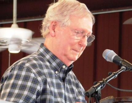 McConnell and Paul skipping Fancy Farm Picnic