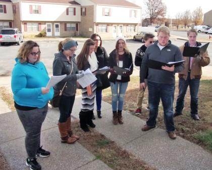 2016 - Graves County High School Chamber Choir members sing Christmas carols to tenants of Mayfield Plaza Apartments 