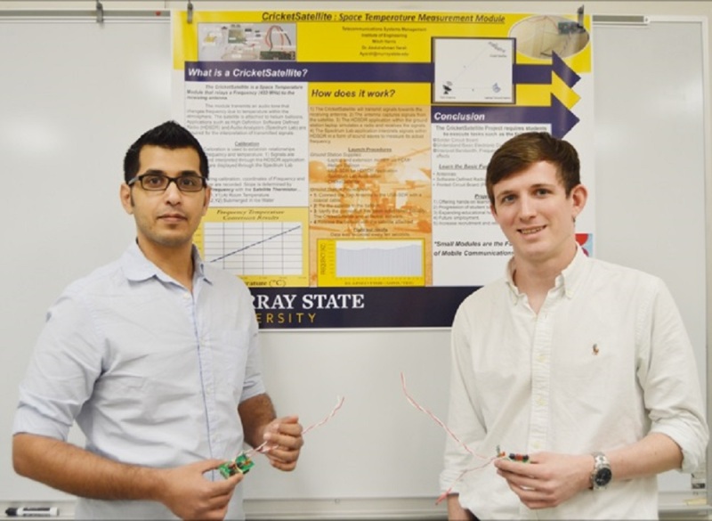 Students create a very tiny satellite and display at Capitol