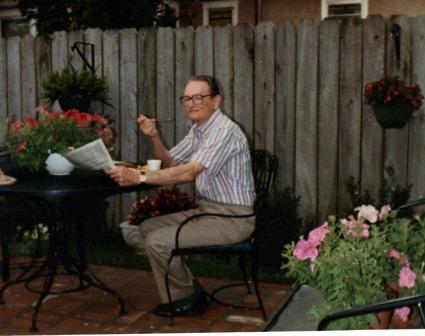 Dad on his patio
