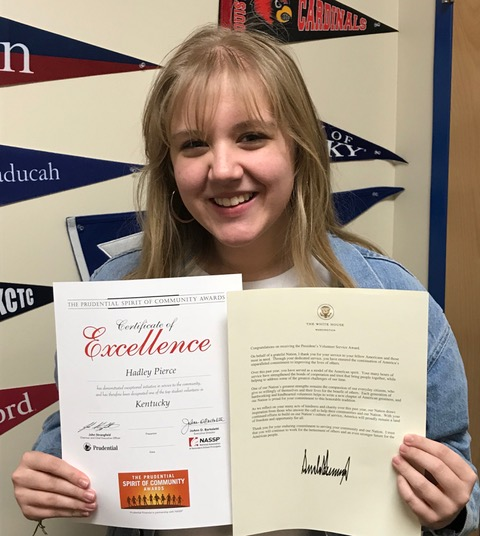 Paducah Tilghman's Pierce Named Among Top 10% of Youth Volunteers by Prudential 