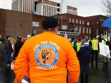 Labor marches to express displeasure with Bevin, General Assembly