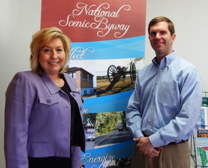 Andy Beshear, candidate for AG, visits River Counties