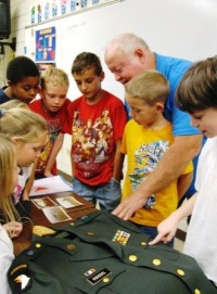 Wingo student brings grandfather to show and tell about war experiences on Veterans’ Day 