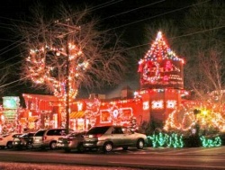 Christmas season all lit up in Grand Rivers