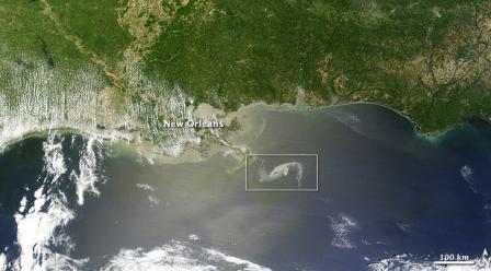 Oil spill from space