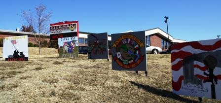 Hickman County High students created colorful displays